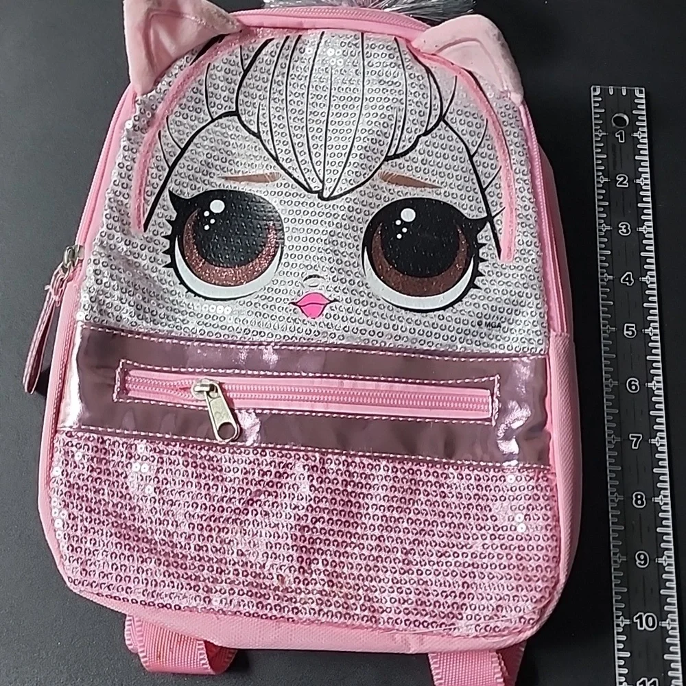 Lol Queen Kitty Pink Sequin‎ Cat Backpack